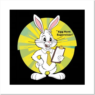 Professional Bunny Egg Hunt Supervisor Easter Funny Posters and Art